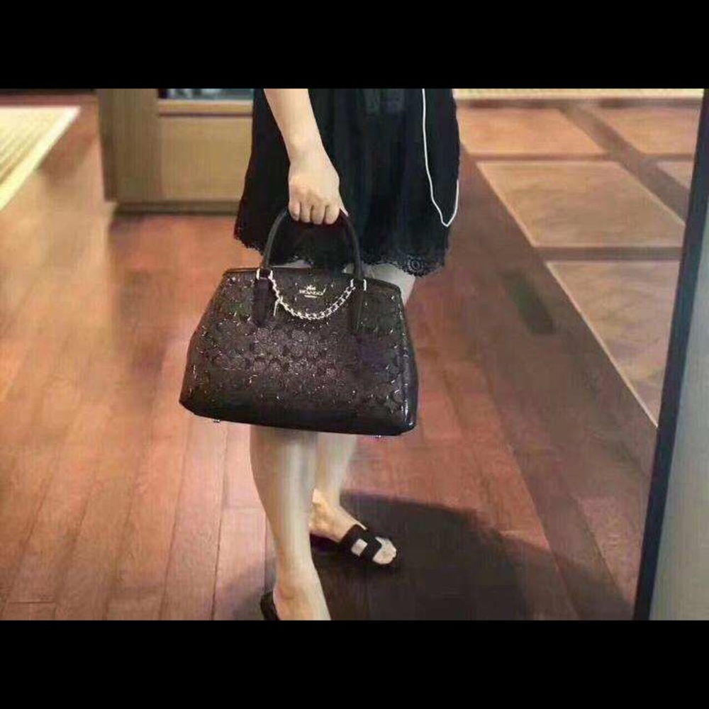 Luxury Quilted Top-Handle Bag in Black